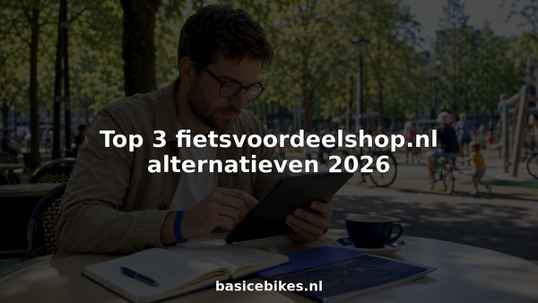 Een man zit aan de keukentafel en vergelijkt verschillende elektrische fietsen. Hij bladert door folders, checkt prijzen online en maakt aantekeningen om straks een weloverwogen keuze te kunnen maken.