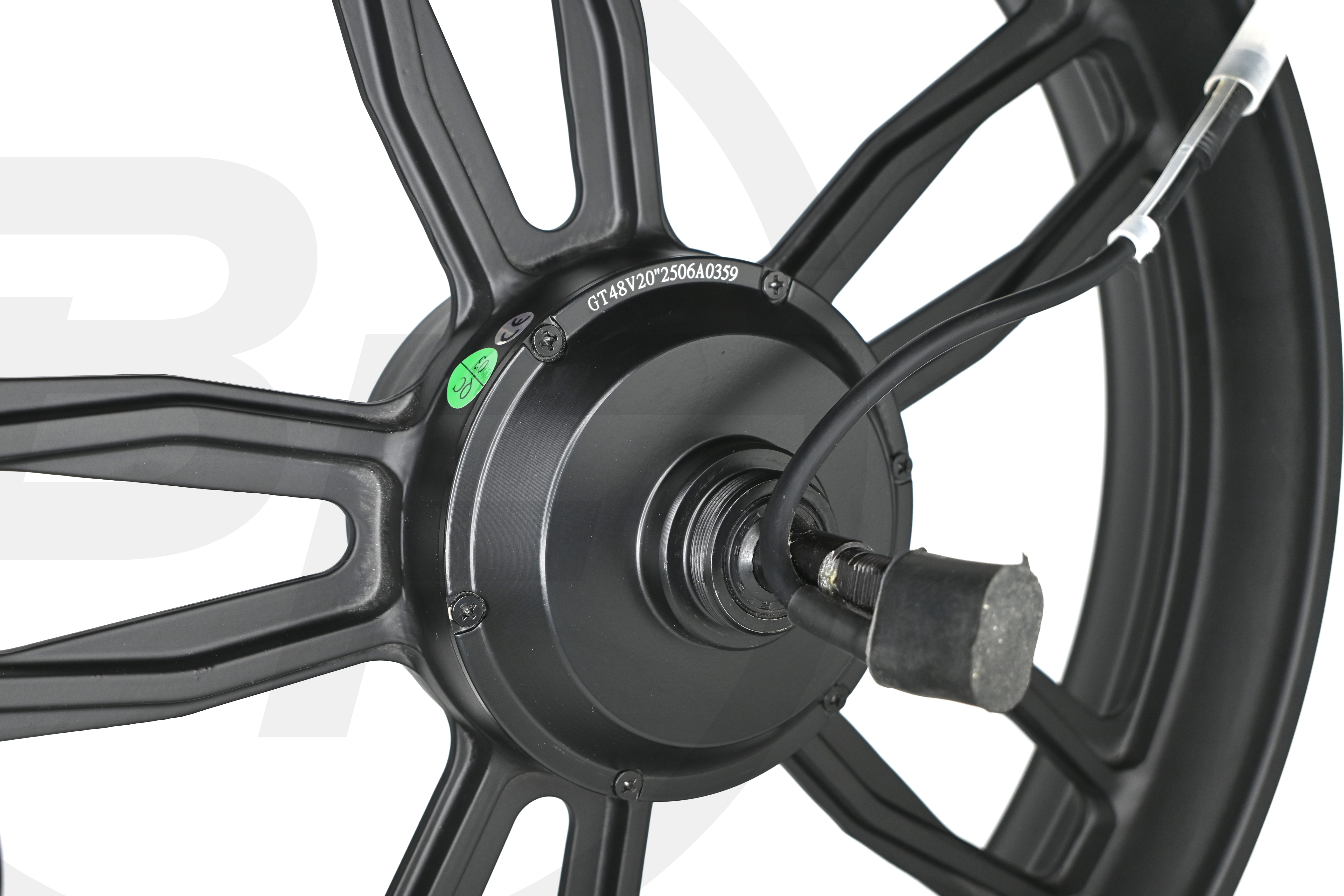 QM Wheels V20/S20 – Complete Motor met Velg (250W, Zwarte Kabel).